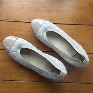 Stuart Weitzman Shoes - Stuart Weitzman Nude Captoe Patent Leather Flats Stuart Weitzman Shoes - Stuart Weitzman Nude Captoe Patent Leather Flats